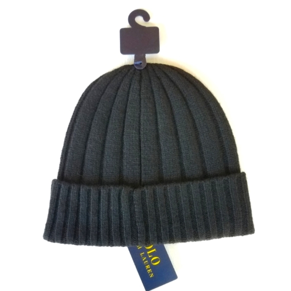 NWT Men's Ralph Lauren Polo Wide Rib Cuffed Beanie - Picture 6 of 6